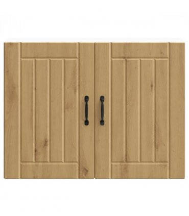 vidaXL Kitchen Wall Cabinet Lucca Artisan Oak Engineered Wood — Size: 80 x 31 x 60 cm, Model: 1x wall cabinet (2 doors)