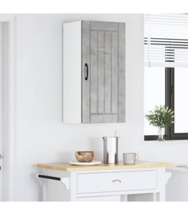 vidaXL Wall Cabinet LUCCA Concrete Grey 40 x 31 x 80 cm — Model: 1x wall cabinet (1 door)