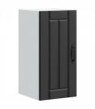 vidaXL Kitchen Wall Cabinet Lucca Black Engineered Wood — Size: 30 x 31 x 60 cm, Model: 1x wall cabinet (1 door)