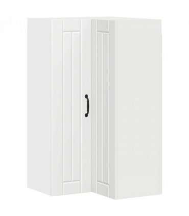 vidaXL Wall Corner Cabinet LUCCA White 57 x 57 x 100 cm — Model: 1x wall corner cabinet