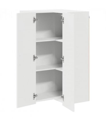 vidaXL Wall Corner Cabinet LUCCA White 57 x 57 x 100 cm — Model: 1x wall corner cabinet
