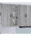 vidaXL Wall Glass Cabinet LUCCA Grey Sonoma 40 x 31 x 100 cm — Model: 1x wall glass cabinet (1 door)