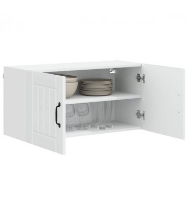 vidaXL Wall Cabinet LUCCA High Gloss White 80 x 31 x 40 cm — Model: 1x wall cabinet (2 doors)