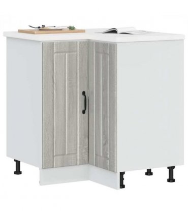 vidaXL Kitchen Cor — Colour: concrete grey, Size: 75.5 x 75.5 x 81.5 cm, Model: 1x corner bottom cabinet (2 doors) — V0672053784