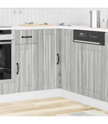 vidaXL Kitchen Cor — Colour: concrete grey, Size: 75.5 x 75.5 x 81.5 cm, Model: 1x corner bottom cabinet (2 doors) — V0672053784