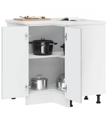 vidaXL Kitchen Cor — Colour: concrete grey, Size: 75.5 x 75.5 x 81.5 cm, Model: 1x corner bottom cabinet (2 doors) — V0672053784