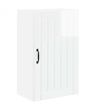 vidaXL Wall Cabinet LUCCA High Gloss White 50 x 31 x 80 cm — Model: 1x wall cabinet (1 door)