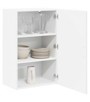 vidaXL Wall Cabinet LUCCA High Gloss White 50 x 31 x 80 cm — Model: 1x wall cabinet (1 door)