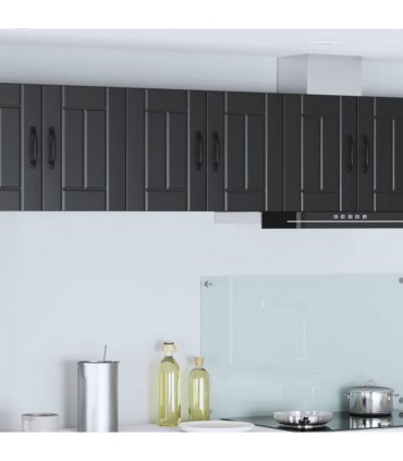 vidaXL Wall Cabinet LUCCA 2 pcs Black 30 x 31 x 40 cm Engineered Wood — Model: 2x wall cabinet (1 door)