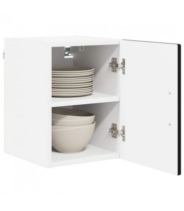 vidaXL Wall Cabinet LUCCA 2 pcs Black 30 x 31 x 40 cm Engineered Wood — Model: 2x wall cabinet (1 door)