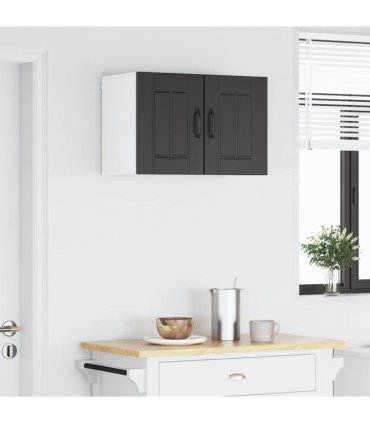 vidaXL Wall Cabinet LUCCA 2 pcs Black 30 x 31 x 40 cm Engineered Wood — Model: 2x wall cabinet (1 door)