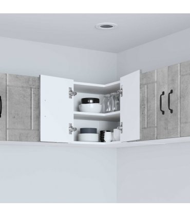 vidaXL Wall Corner Cabinet LUCCA Concrete Grey 57 x 57 x 40 cm — Model: 1x wall corner cabinet