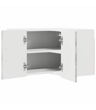 vidaXL Wall Corner Cabinet LUCCA Concrete Grey 57 x 57 x 40 cm — Model: 1x wall corner cabinet