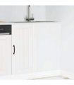vidaXL Kitchen Base Cabinet Lucca White Engineered Wood — Size: 86 x 46 x 81.5 cm, Model: 1x corner bottom cabinet (1 door)