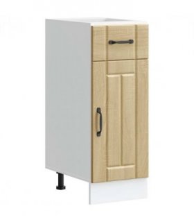 vidaXL Kitchen Base Cabinet Lucca Sonoma Oak Engineered Wo — Size: 30 x 46 x 81.5 cm, Model: 1x bottom cabinet (1 door 1 drawer)