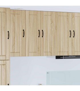 vidaXL Kitchen Cabinet Sonoma Oak 60 x 31 x 80 cm Engineered Wood — Model: 1x wall glass cabinet (2 doors)