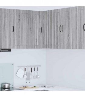 vidaXL Wall Corner Cabinet LUCCA Grey Sonoma 57 x 57 x 80 cm — Model: 1x wall corner cabinet