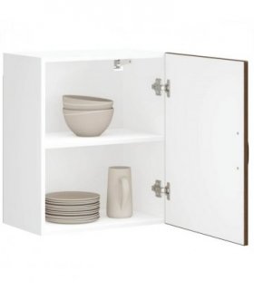 vidaXL Kitchen Wall Cabinet Lucca Brown Oak Engineered Wood — Size: 50 x 31 x 60 cm, Model: 1x wall cabinet (1 door)