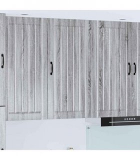vidaXL Wall Cabinet LUCCA Grey Sonoma 50 x 31 x 100 cm Engineered Wood — Model: 1x wall cabinet (1 door)