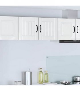 vidaXL Wall Cabinet LUCCA 2 pcs High Gloss White 40 x 31 x 40 cm — Model: 2x wall cabinet (1 door)