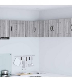 vidaXL Wall Corner Cabinet LUCCA Grey Sonoma 57 x 57 x 40 cm — Model: 1x wall corner cabinet