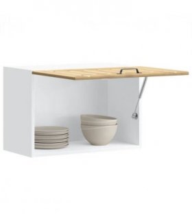 vidaXL Kitchen Wall Cabinet Lucca Artisan Oak Engineered Wood — Size: 60 x 31 x 40 cm, Model: 1x wall cabinet (1 flap door)