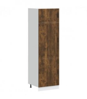 vidaXL Kitchen Cupboard Lucca Smoked Oak Engineered Wood — Colour: concrete grey, Size: 60 x 57 x 207 cm, Model: 1x cupboard