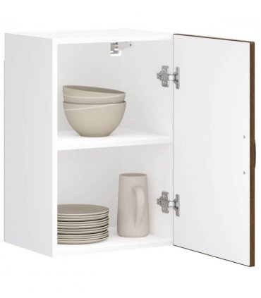 vidaXL Kitchen Wall Cabinet Lucca Brown Oak Engineered Wood — Size: 40 x 31 x 60 cm, Model: 1x wall cabinet (1 door)