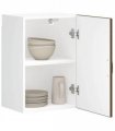 vidaXL Kitchen Wall Cabinet Lucca Brown Oak Engineered Wood — Size: 40 x 31 x 60 cm, Model: 1x wall cabinet (1 door)