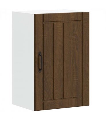 vidaXL Kitchen Wall Cabinet Lucca Brown Oak Engineered Wood — Size: 40 x 31 x 60 cm, Model: 1x wall cabinet (1 door)