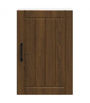 vidaXL Kitchen Wall Cabinet Lucca Brown Oak Engineered Wood — Size: 40 x 31 x 60 cm, Model: 1x wall cabinet (1 door)