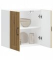 vidaXL Kitchen Wall Cabinet Lucca Artisan Oak Engineered Wood — Size: 60 x 31 x 60 cm, Model: 1x wall cabinet (2 doors)