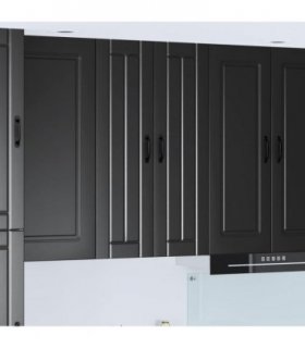 vidaXL Wall Cabinet LUCCA Black 60 x 31 x 100 cm Engineered Wood — Model: 1x wall cabinet (2 doors)