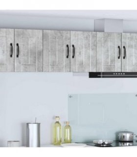 vidaXL Wall Cabinet LUCCA 2 pcs Concrete Grey 30 x 31 x 40 cm — Model: 2x wall cabinet (1 door)