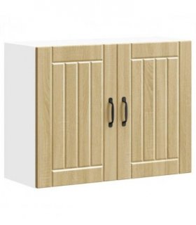 vidaXL Kitchen Wall Cabinet Lucca Sonoma Oak Engineered Wood — Size: 80 x 31 x 60 cm, Model: 1x wall cabinet (2 doors)
