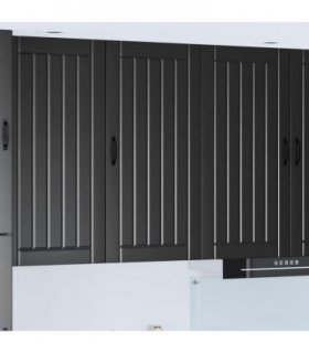vidaXL Wall Cabinet LUCCA Black 50 x 31 x 100 cm Engineered Wood — Model: 1x wall cabinet (1 door)