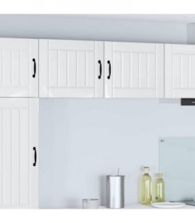 vidaXL Wall Cabinet LUCCA 2 pcs High Gloss White 50 x 31 x 40 cm — Model: 2x wall cabinet (1 door)