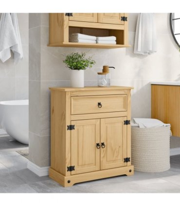 vidaXL Bathroom Cabinet Corona 70x33x80 cm Solid Wood Pine