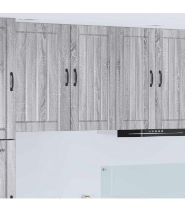 vidaXL Wall Cabinet LUCCA Grey Sonoma 40 x 31 x 80 cm Engineered Wood — Model: 1x wall cabinet (1 door)