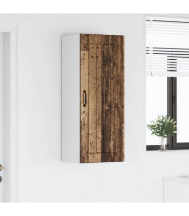 vidaXL Wall Cabinet LUCCA Old Wood 40 x 31 x 100 cm Engineered Wood — Model: 1x wall cabinet (1 door)