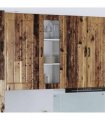 vidaXL Wall Glass Cabinet LUCCA Old Wood 40 x 31 x 100 cm — Model: 1x wall glass cabinet (1 door)