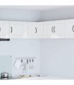 vidaXL Wall Corner Cabinet LUCCA High Gloss White 57 x 57 x 40 cm — Model: 1x wall corner cabinet