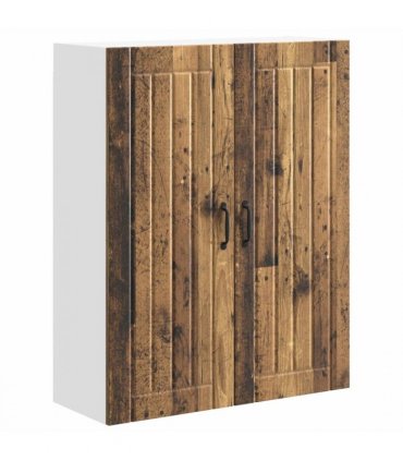 vidaXL Wall Cabinet LUCCA Old Wood 80 x 31 x 100 cm Engineered Wood — Model: 1x wall cabinet (2 doors)