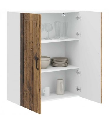 vidaXL Wall Cabinet LUCCA Old Wood 80 x 31 x 100 cm Engineered Wood — Model: 1x wall cabinet (2 doors)