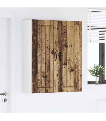 vidaXL Wall Cabinet LUCCA Old Wood 80 x 31 x 100 cm Engineered Wood — Model: 1x wall cabinet (2 doors)