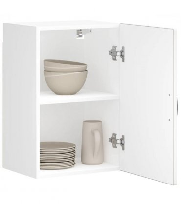 vidaXL Kitchen Wall Cabinet Lucca White Engineered Wood — Size: 40 x 31 x 60 cm, Model: 1x wall cabinet (1 door)