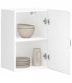 vidaXL Kitchen Wall Cabinet Lucca White Engineered Wood — Size: 40 x 31 x 60 cm, Model: 1x wall cabinet (1 door)