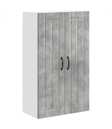 vidaXL Wall Cabinet LUCCA Concrete Grey 60 x 31 x 100 cm — Model: 1x wall cabinet (2 doors)