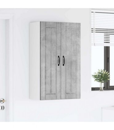 vidaXL Wall Cabinet LUCCA Concrete Grey 60 x 31 x 100 cm — Model: 1x wall cabinet (2 doors)