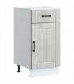 vidaXL Kitchen Base Cabinet Lucca Concrete Grey Engineered — Size: 40 x 46 x 81.5 cm, Model: 1x bottom cabinet (1 door 1 drawer)